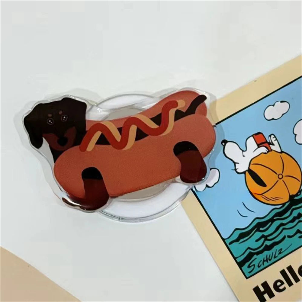 Cute Dachshund MagSafe Phone Grip | Magnetic Phone Stand & Holder for Dog Lovers