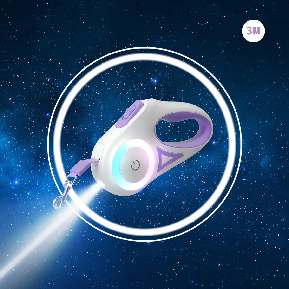 Dachshund LED Retractable Leash™ | Light-Up Control for Safer Night Walks