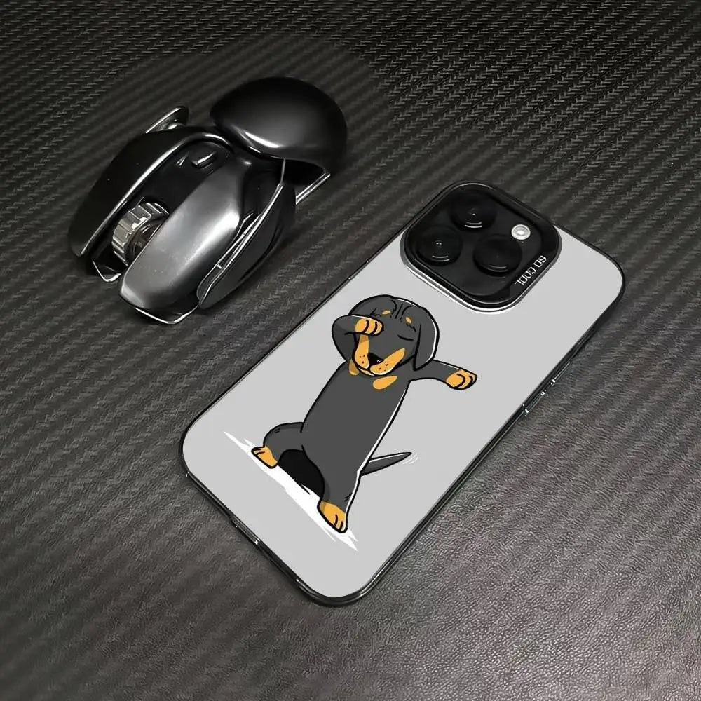 Dachshund Premium iPhone Case – Shockproof Protection with Metal Buttons & Full Coverage