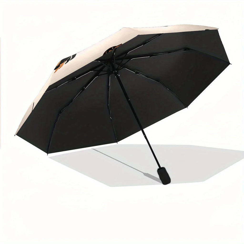 Dachshund Automatic Folding Umbrella – Windproof, UV Protection & Compact Travel Design