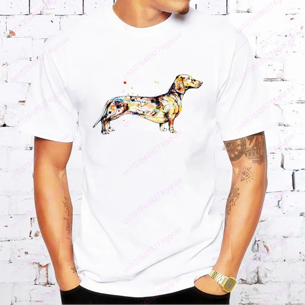 Dachshund Men’s Casual Tee™ | Funny Sausage Dog Printed T-Shirt