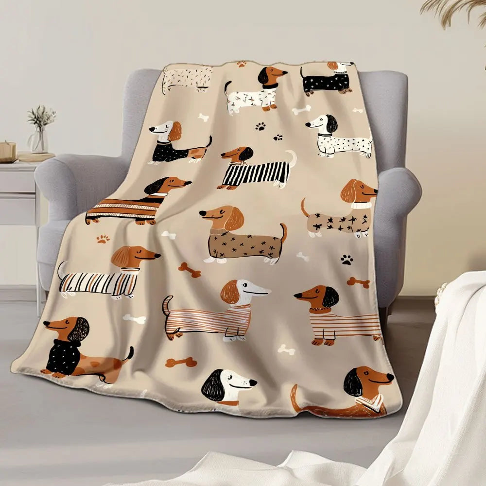 Dachshund Snuggle Blanket™ – Ultra-Soft Flannel Throw for Sausage Dog Lovers