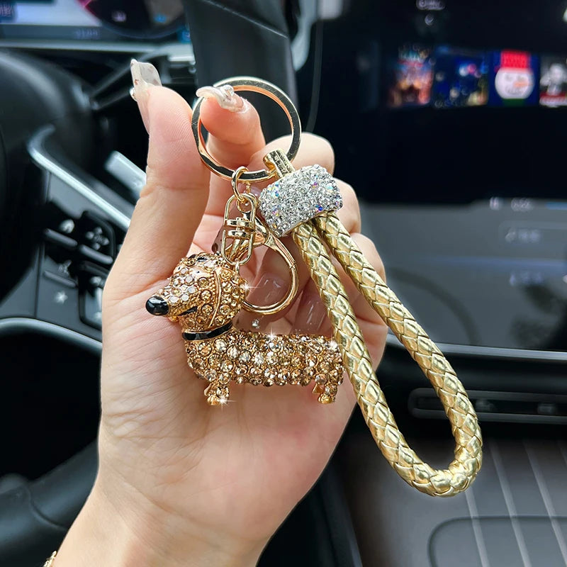 Sparkling Dachshund Keychain™ | Cute Sausage Dog Bag & Car Charm