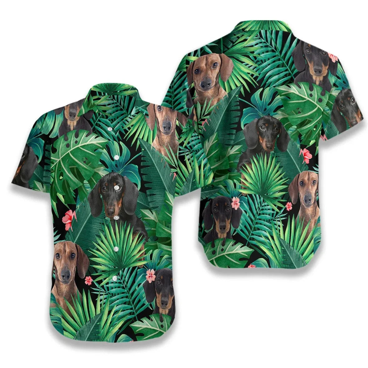 Dachshund Summer Button Shirt™ | Premium 3D Print Dog Lover Hawaiian Style Shirt