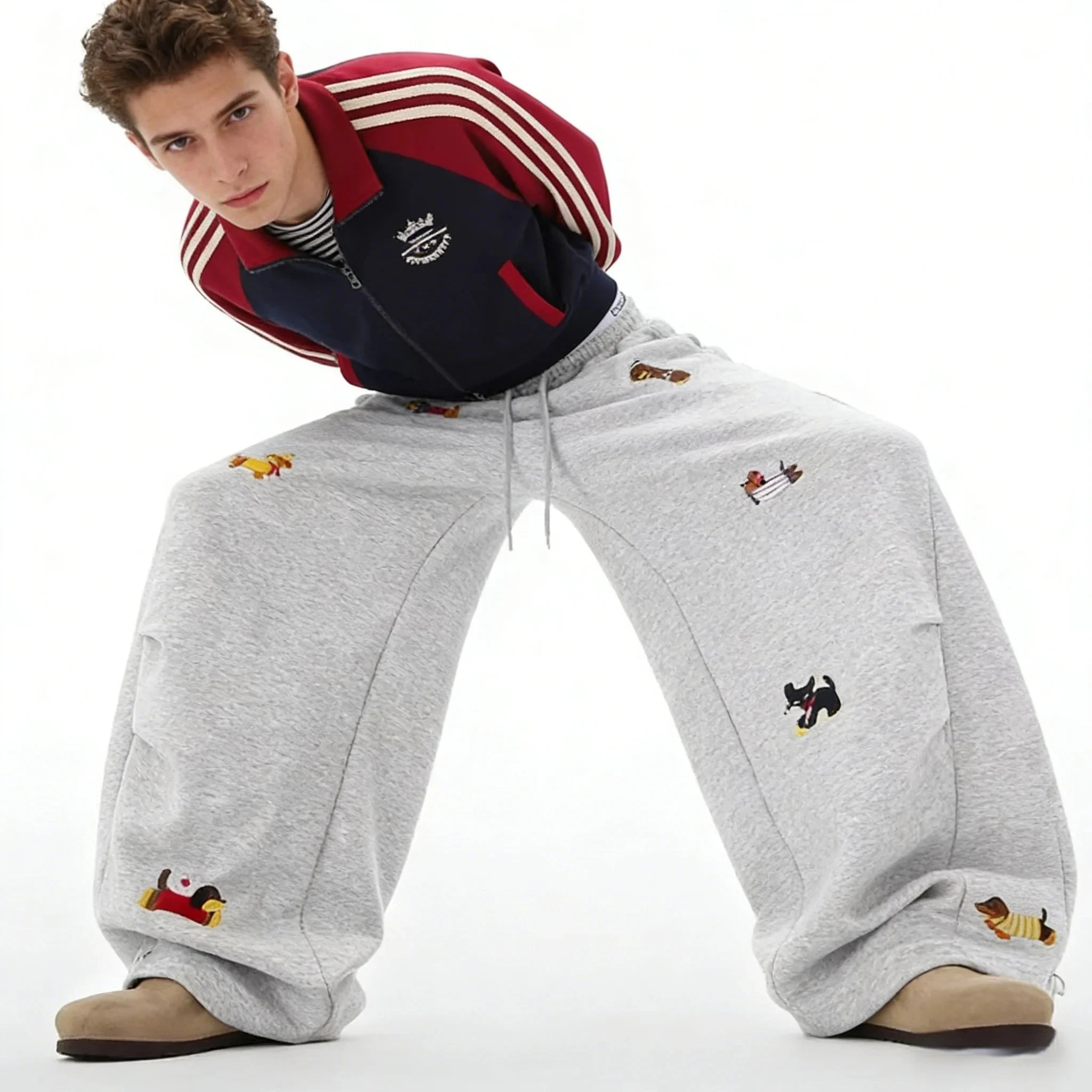 Dachshund Embroidered Premium Joggers – Cozy Comfort for True Wiener Dog Lovers