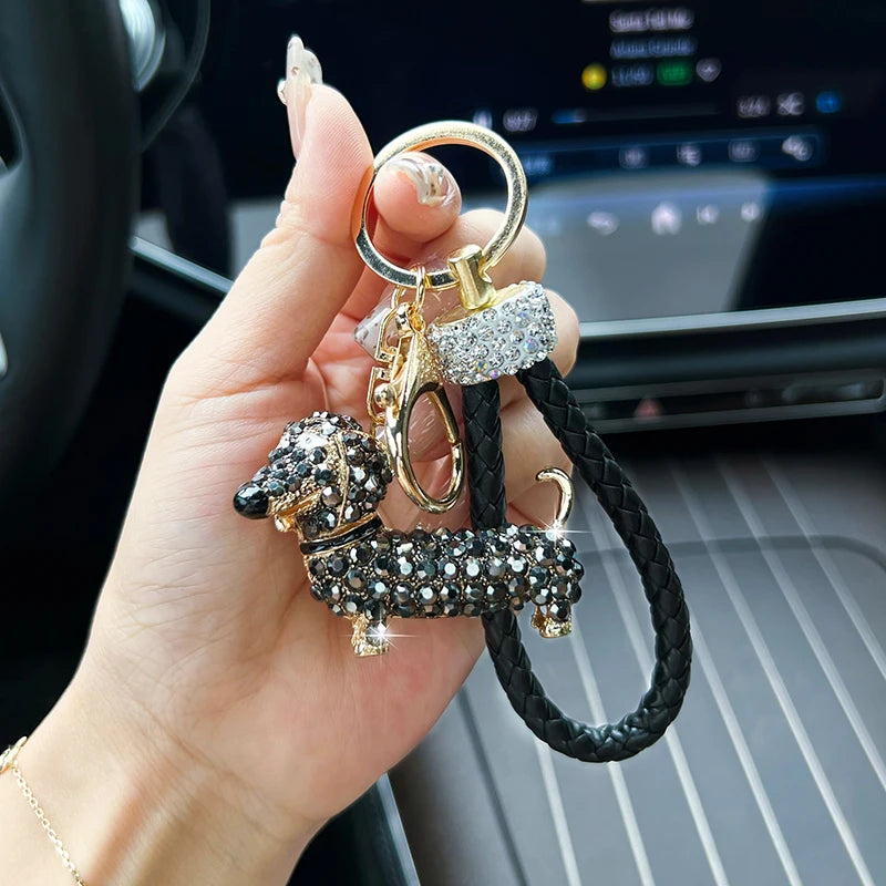 Sparkling Dachshund Keychain™ | Cute Sausage Dog Bag & Car Charm