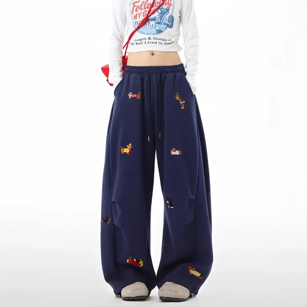 Dachshund Embroidered Premium Joggers – Cozy Comfort for True Wiener Dog Lovers
