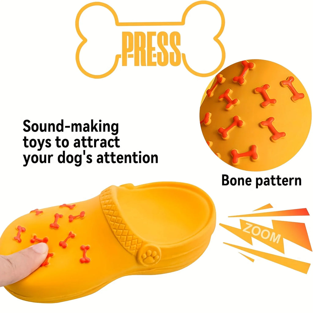 Dachshund Tough Chew Slipper Toy – Durable Rubber Teeth Cleaning Toy for Happy Dogs