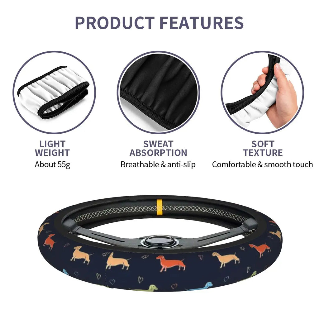 Dachshund Steering Wheel Cover™ | The Perfect Car Accessory for Sausage Dog Lovers