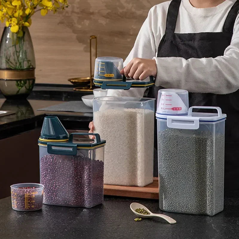 Airtight Dog Food Storage Container for Dachshunds | Moisture-Proof Food Bin with Measuring Cup