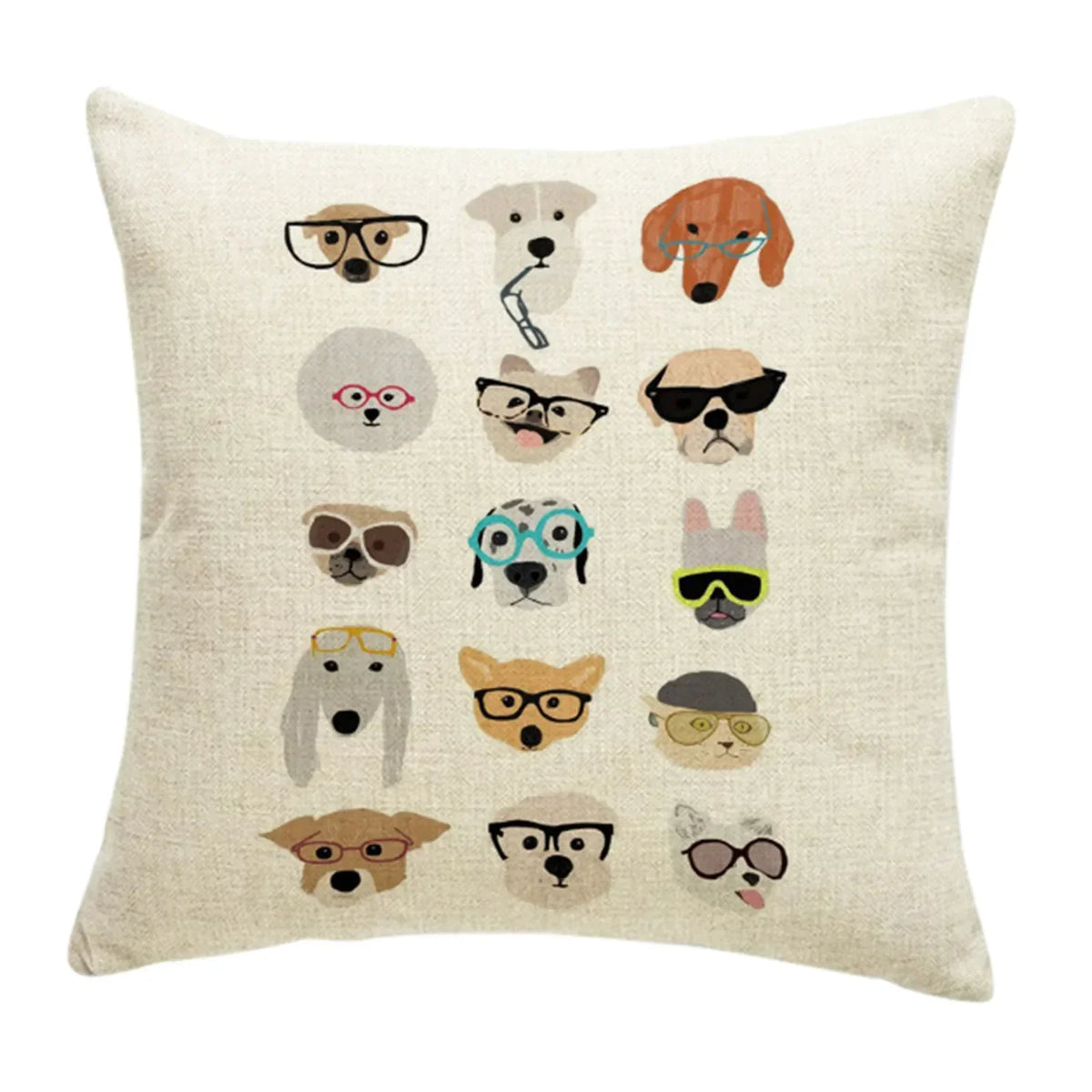 Creative Cute Dog Pillowcase Decorative Animal Cushion Cover Cartoon Dachshund Throw Pillow Cover 45cmx45cm For Car Sofa Home