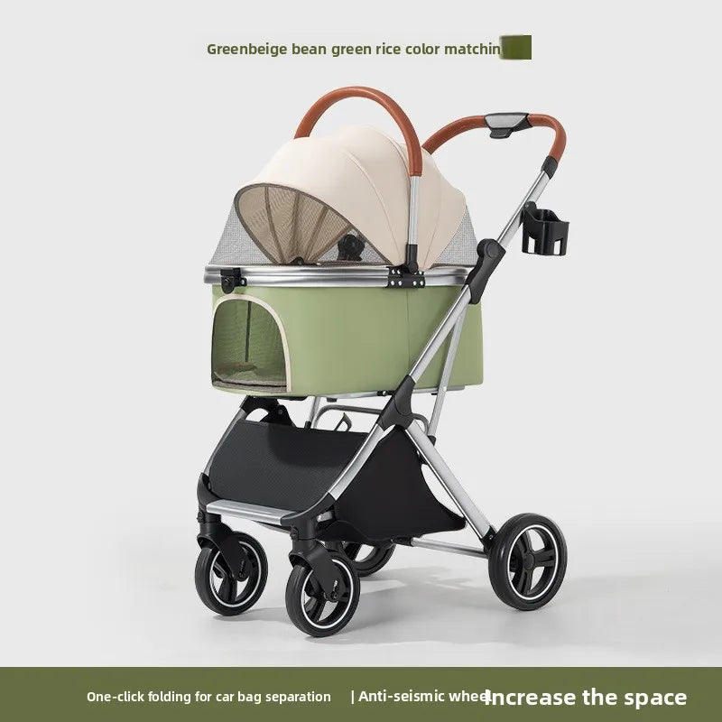DachshundRide™ – Premium Foldable Pet Stroller for Safe & Comfortable Adventures