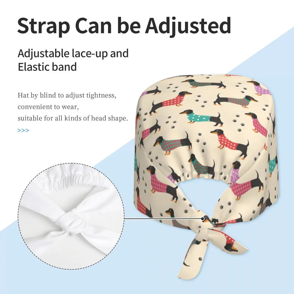Dachshund Scrub Cap™ | Breathable Surgical & Work Hat for Dog Lovers
