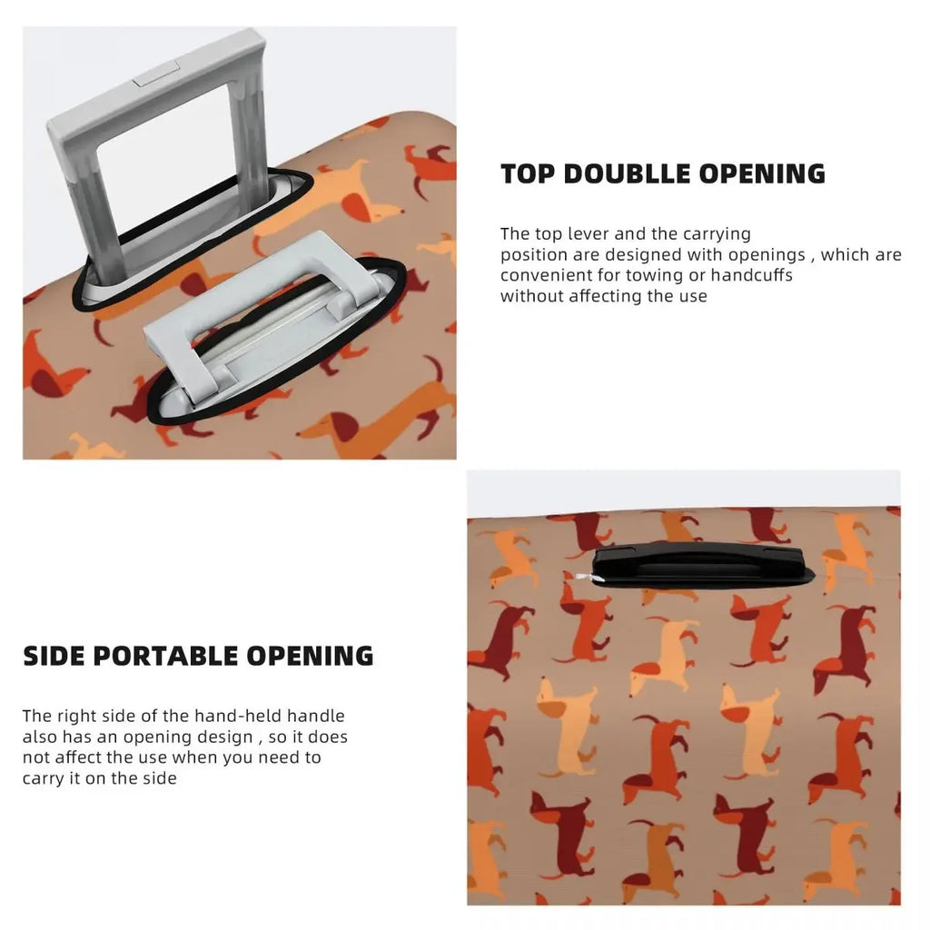 Dachshund Adventure™ Suitcase Cover – Travel the World with Your Favorite Breed