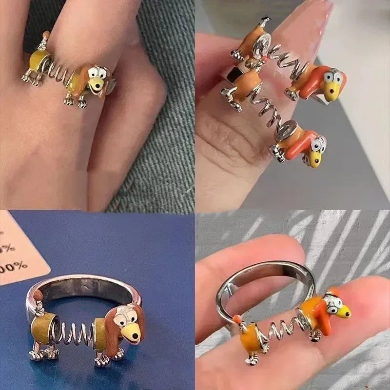 Dachshund Adjustable Ring™ | Cute Sausage Dog Couple & Friendship Jewelry