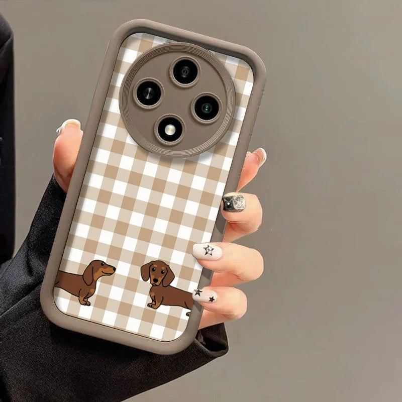 Striped Dachshund Phone Case™ | Cute Protective Cover for Huawei Honor