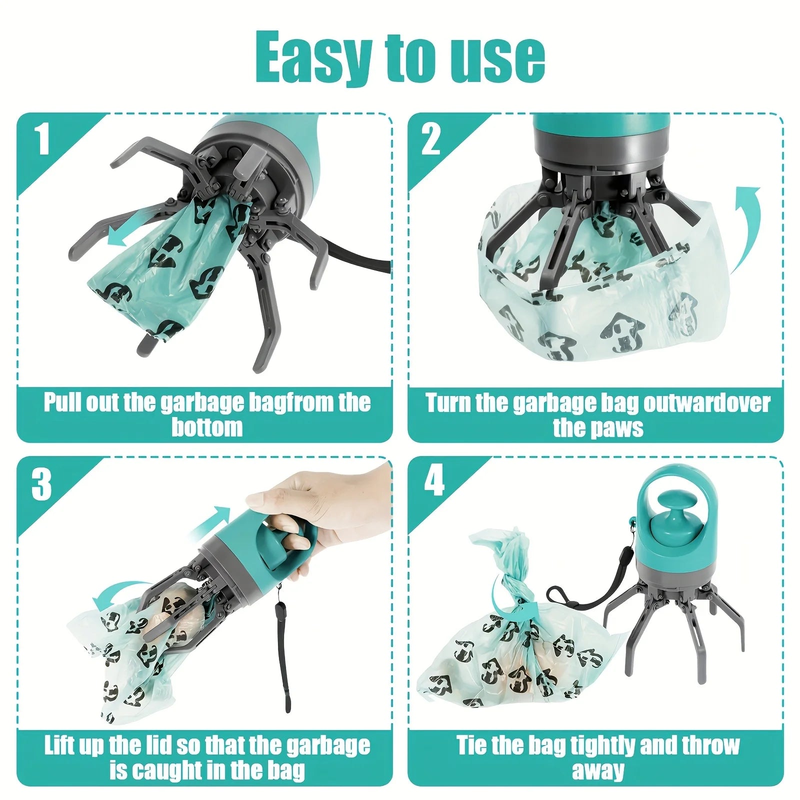 Dachshund CleanWalk™ – Hands-Free Pooper Scooper with Built-In Bag Dispenser