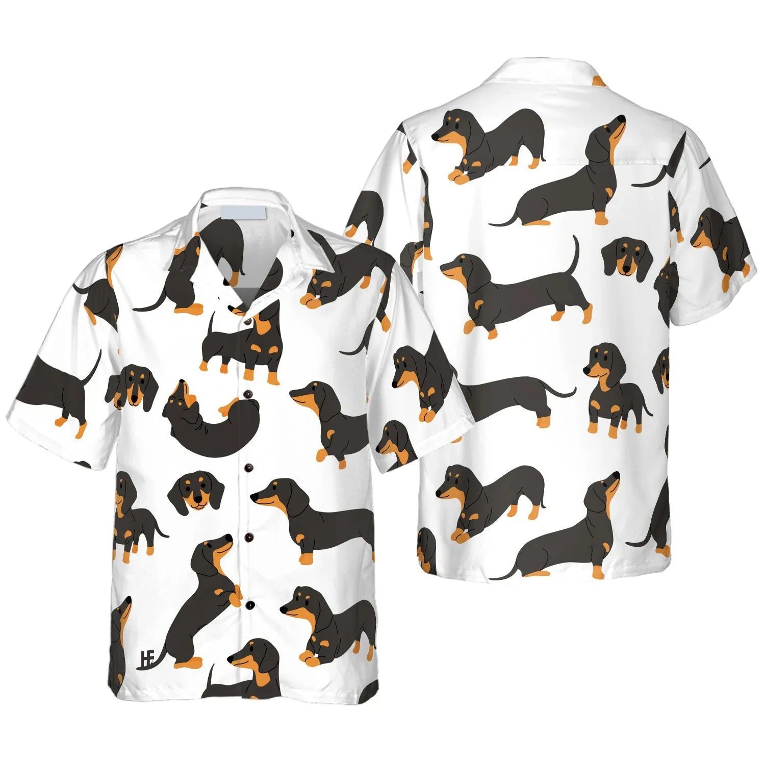 Dachshund Summer Button Shirt™ | Premium 3D Print Dog Lover Hawaiian Style Shirt