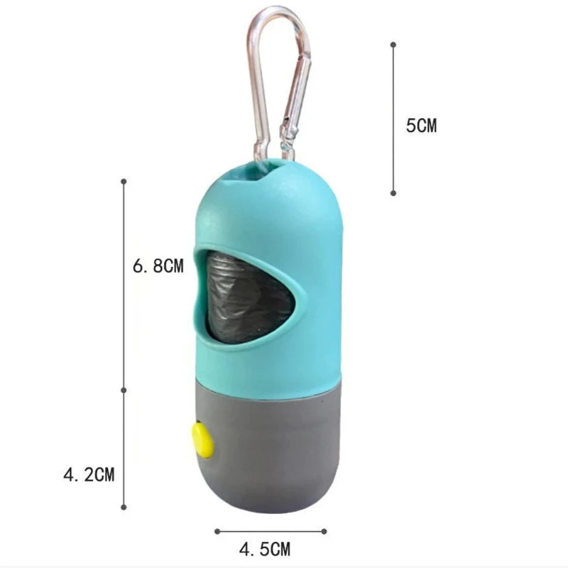LED Poop Bag Dispenser for Dachshunds | Portable Waste Bag Holder with Built-in Light