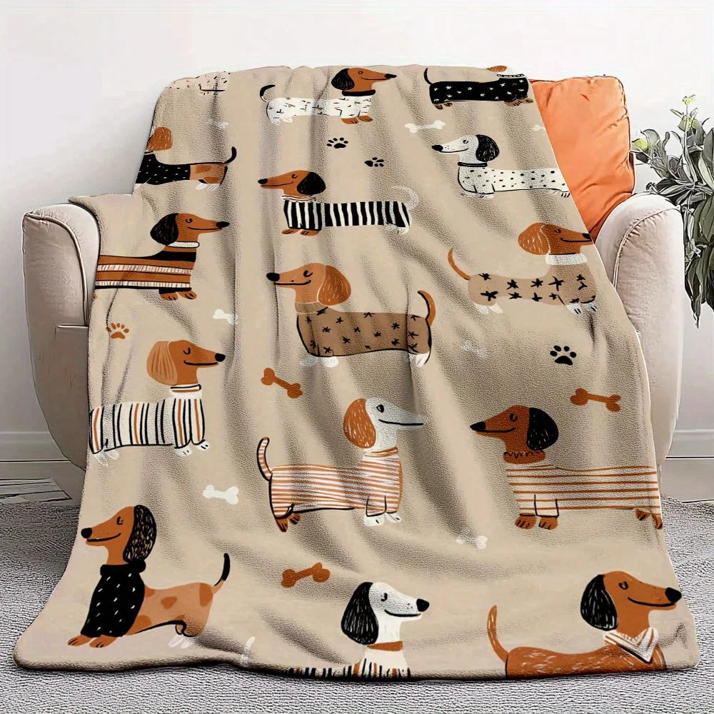 Dachshund Snuggle Blanket™ – Ultra-Soft Flannel Throw for Sausage Dog Lovers