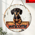 Dachshund Welcome Sign™ | Rustic Wooden Wall Decor for Dog Lovers