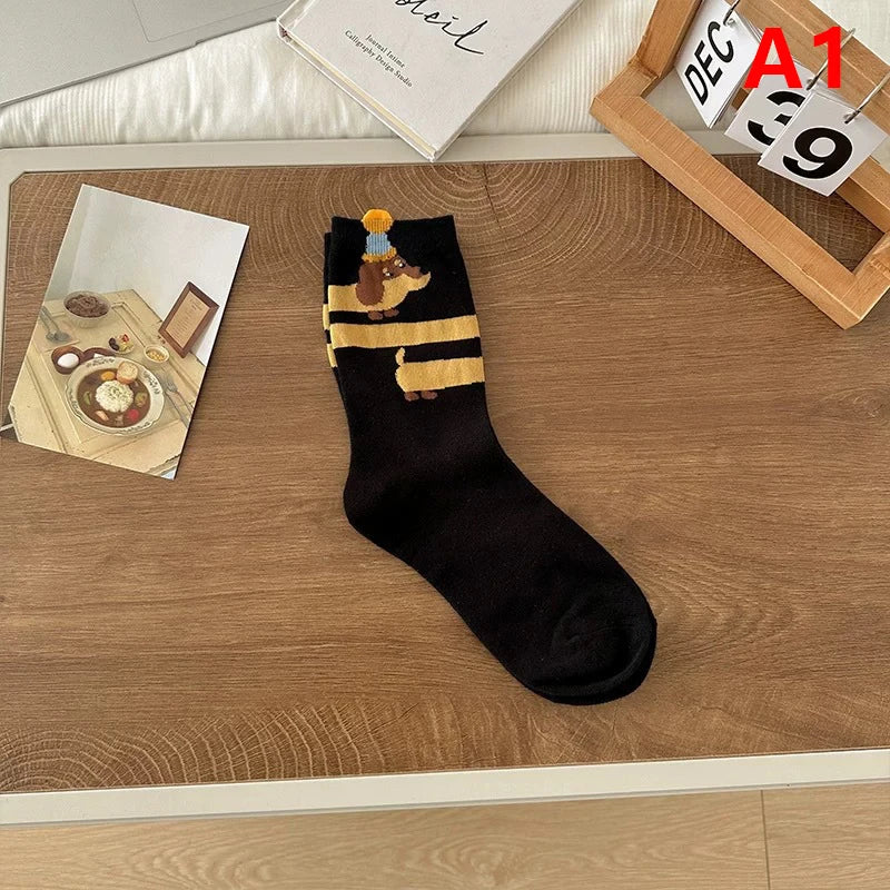 Funny Dachshund Cotton Socks – Cute Sausage Dog Gift for Dog Lovers