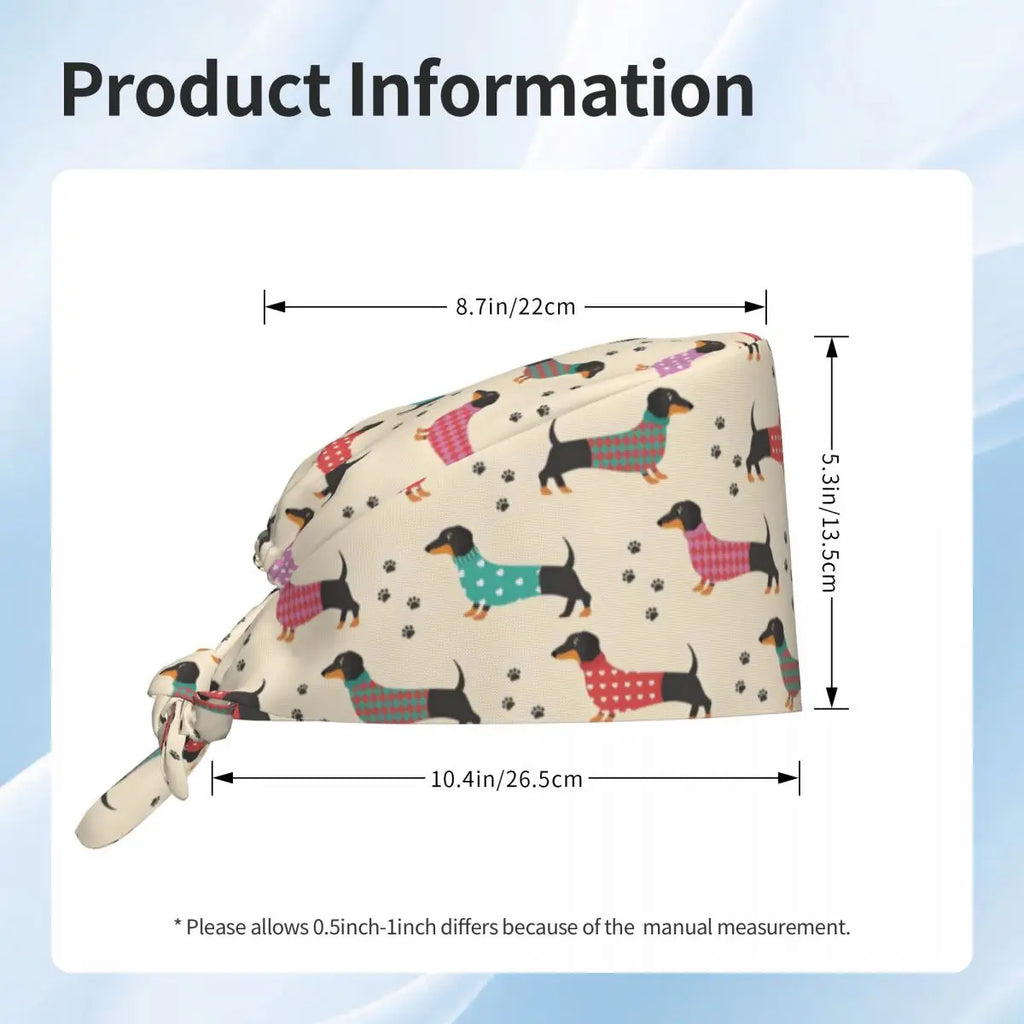 Dachshund Scrub Cap™ | Breathable Surgical & Work Hat for Dog Lovers