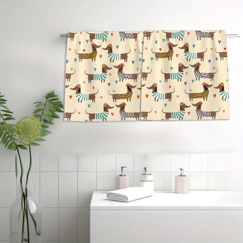 Dachshund Kitchen Towel Set – Soft & Absorbent Hand Towels for Sausage Dog Lovers (2-Pack)