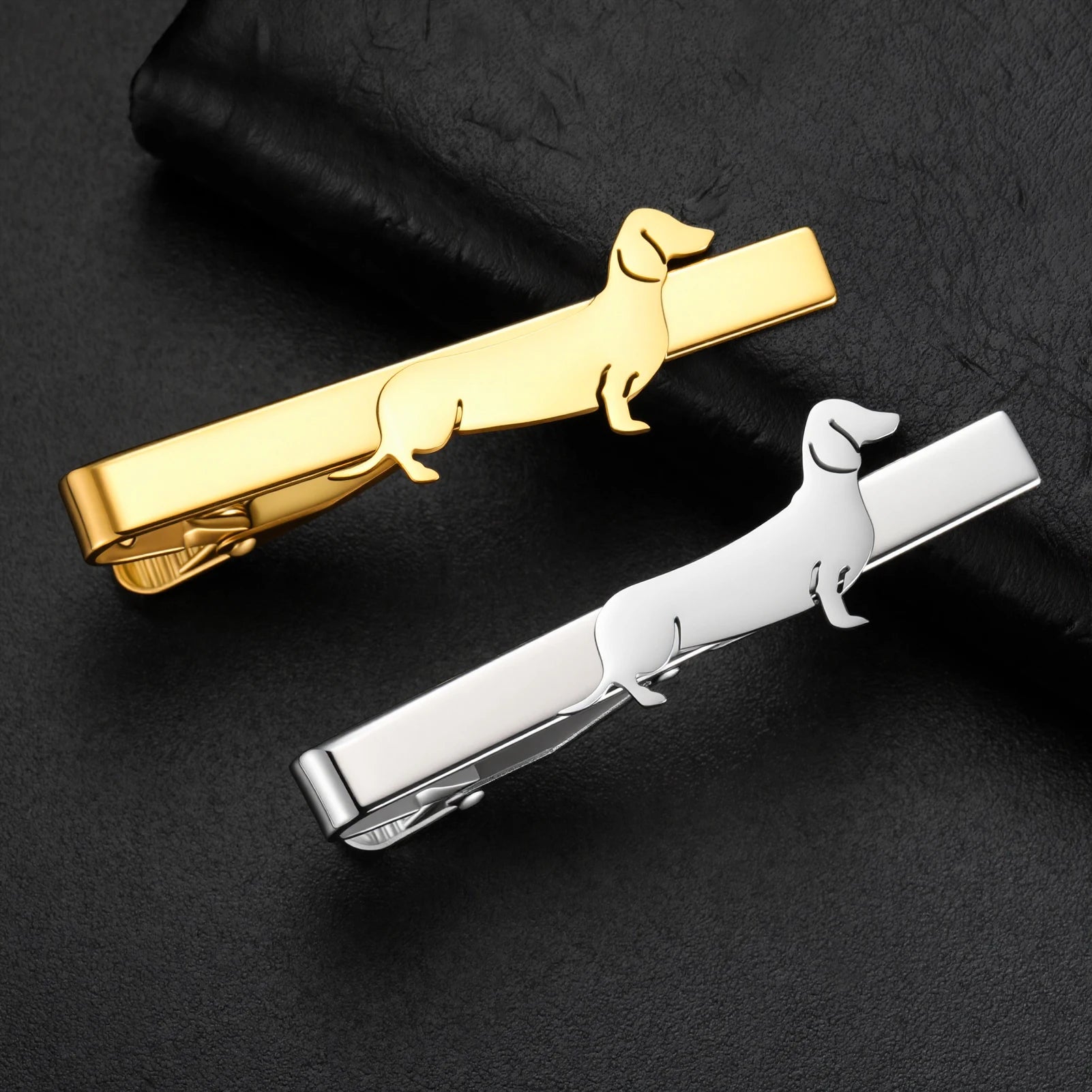 Dachshund Tie Clip™ | Elegant Stainless Steel Sausage Dog Tie Pin
