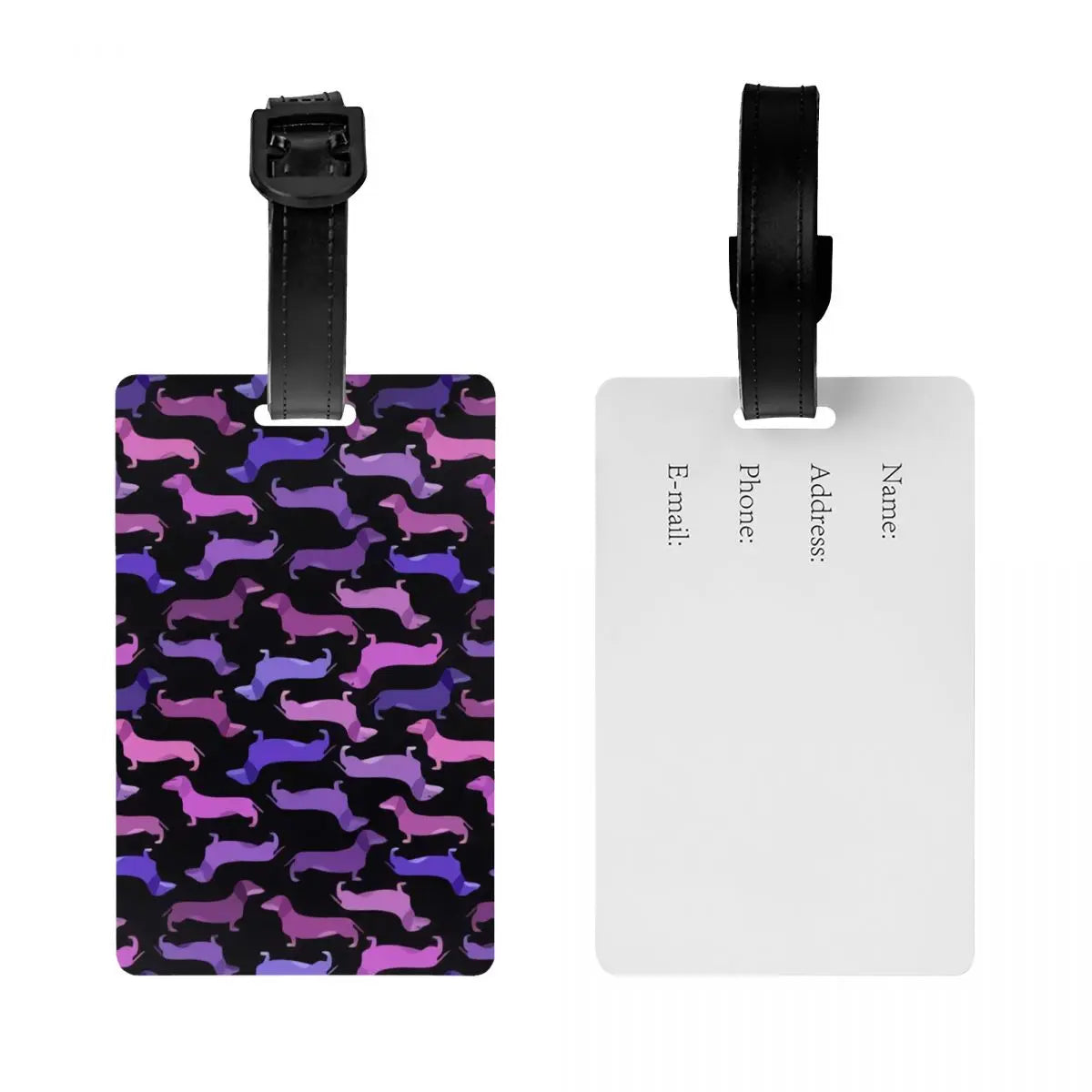 Personalized Dachshund Luggage Tag – Custom Travel ID Tag for Suitcases, Backpacks & Carry-On Bags