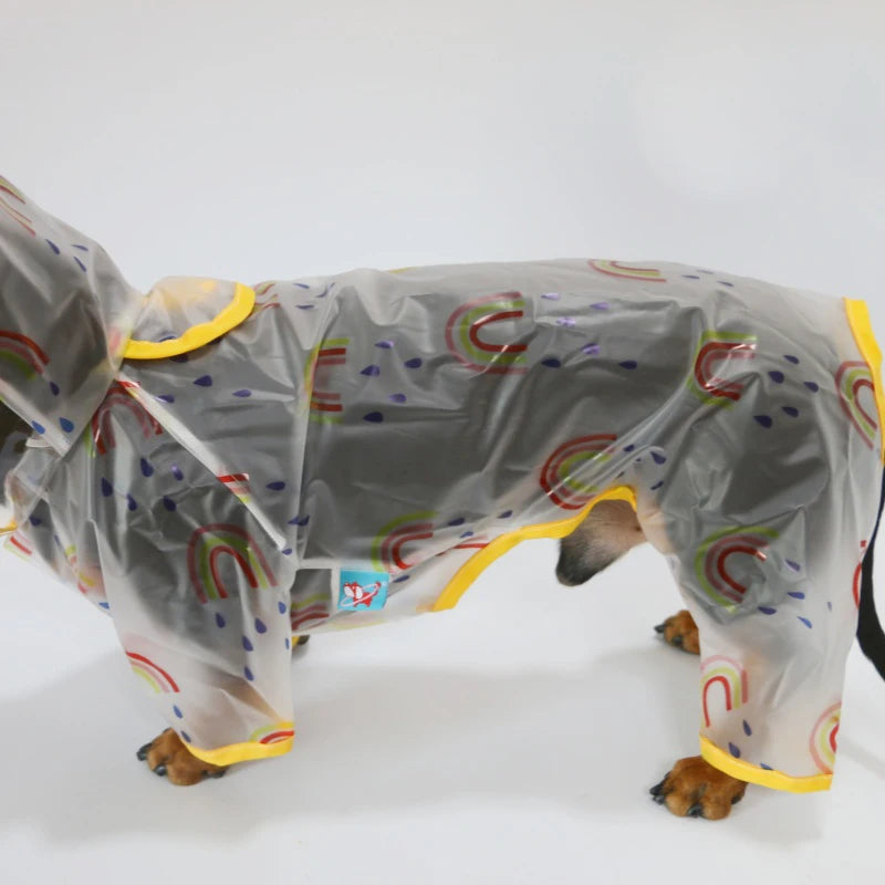 Dachshund Yellow Raincoat™ | Waterproof Hooded Jacket for Sausage Dogs