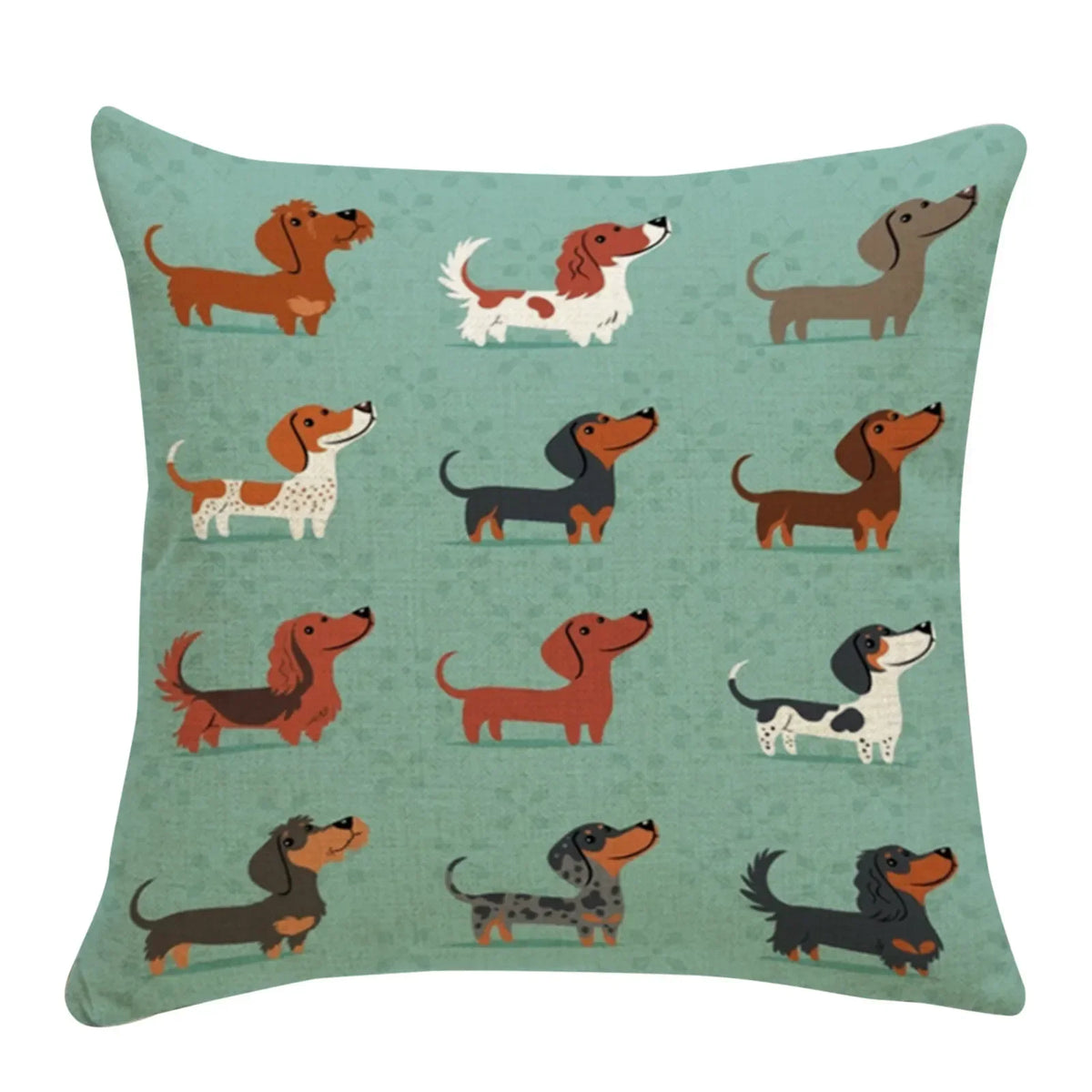 Creative Cute Dog Pillowcase Decorative Animal Cushion Cover Cartoon Dachshund Throw Pillow Cover 45cmx45cm For Car Sofa Home