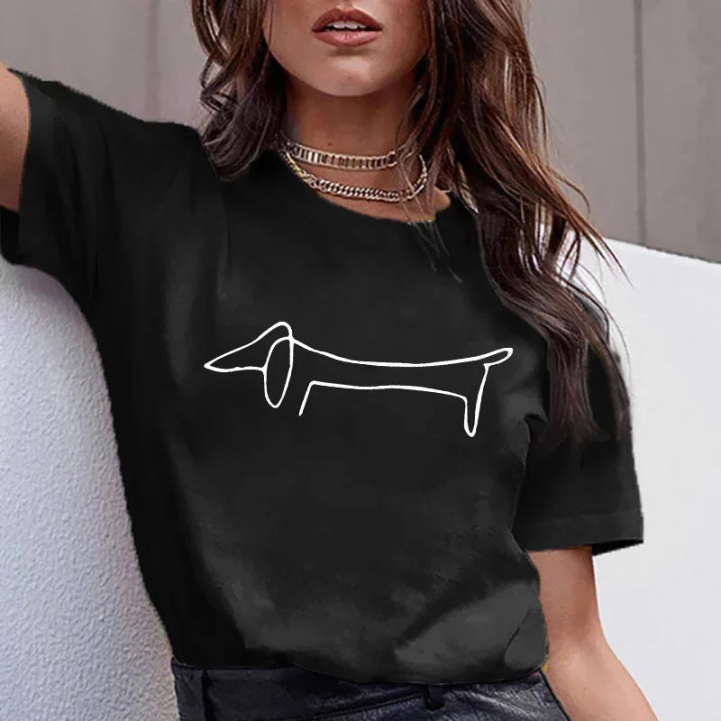 Dachshund Cute Tee™ | Kawaii Sausage Dog T-Shirt for Women