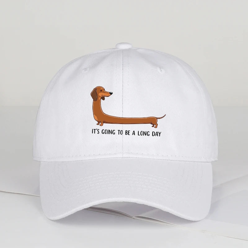 Dachshund “Long Day” Dad Cap™ | Adjustable Casual Unisex Baseball Hat