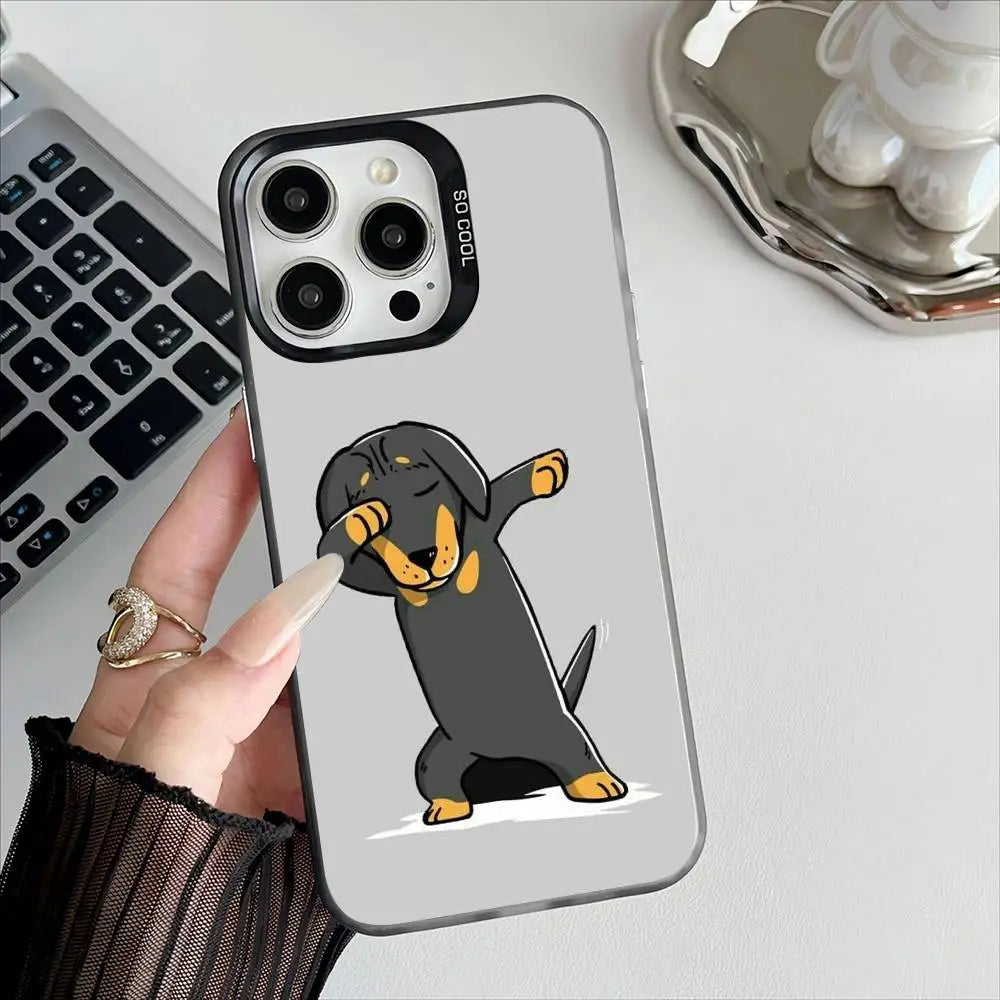 Dachshund Premium iPhone Case – Shockproof Protection with Metal Buttons & Full Coverage