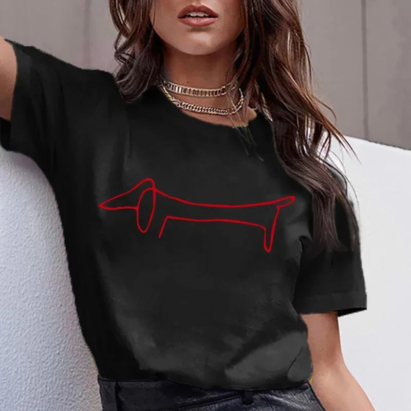 Dachshund Cute Tee™ | Kawaii Sausage Dog T-Shirt for Women