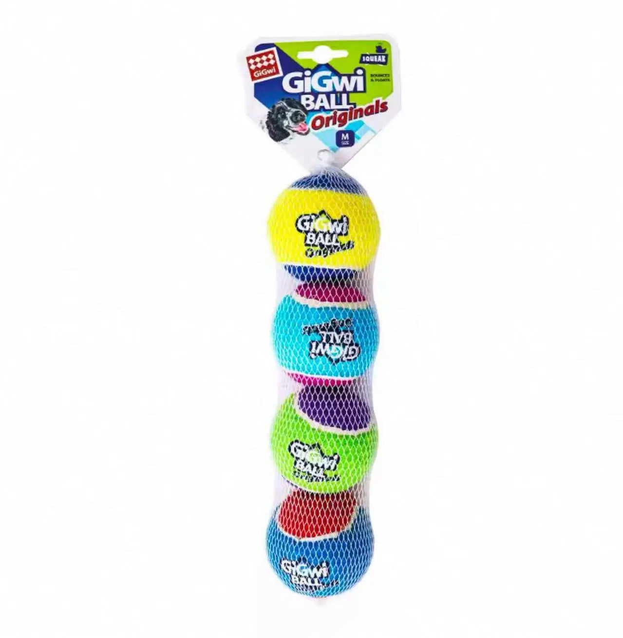 4-Pack Squeaky Tennis Balls for Dachshunds – Durable Bounce Toys for Fetch, Chewing & Training