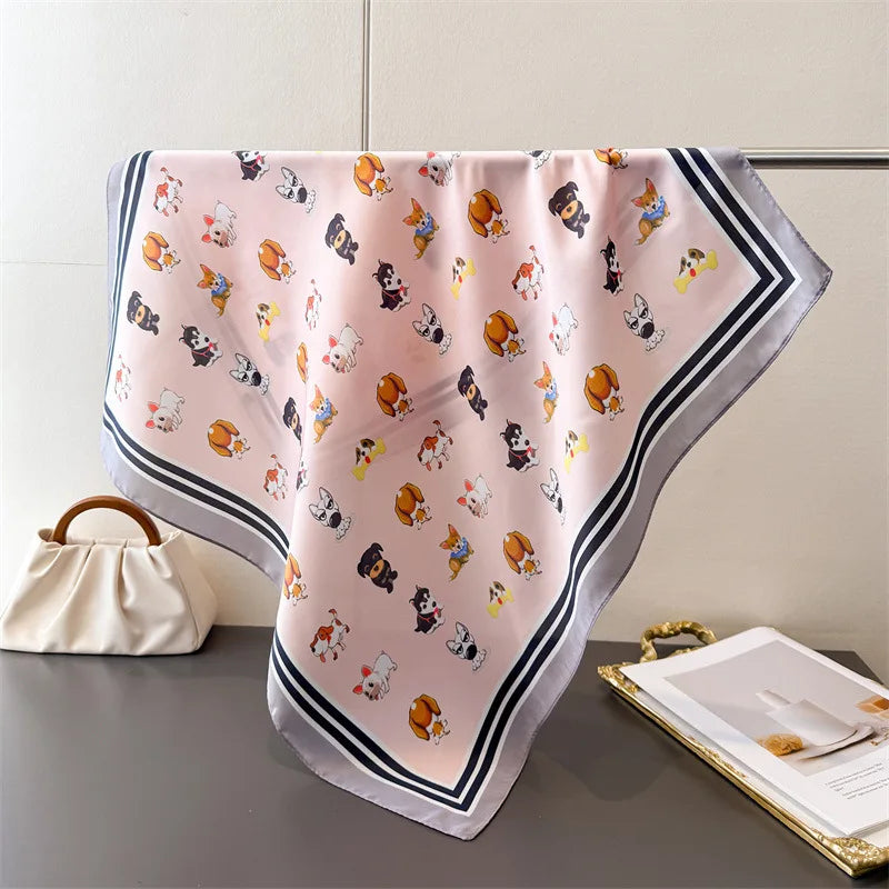 Doxie Chic™ Scarf | Elegant Dachshund Silk Scarf for Doxie Lovers