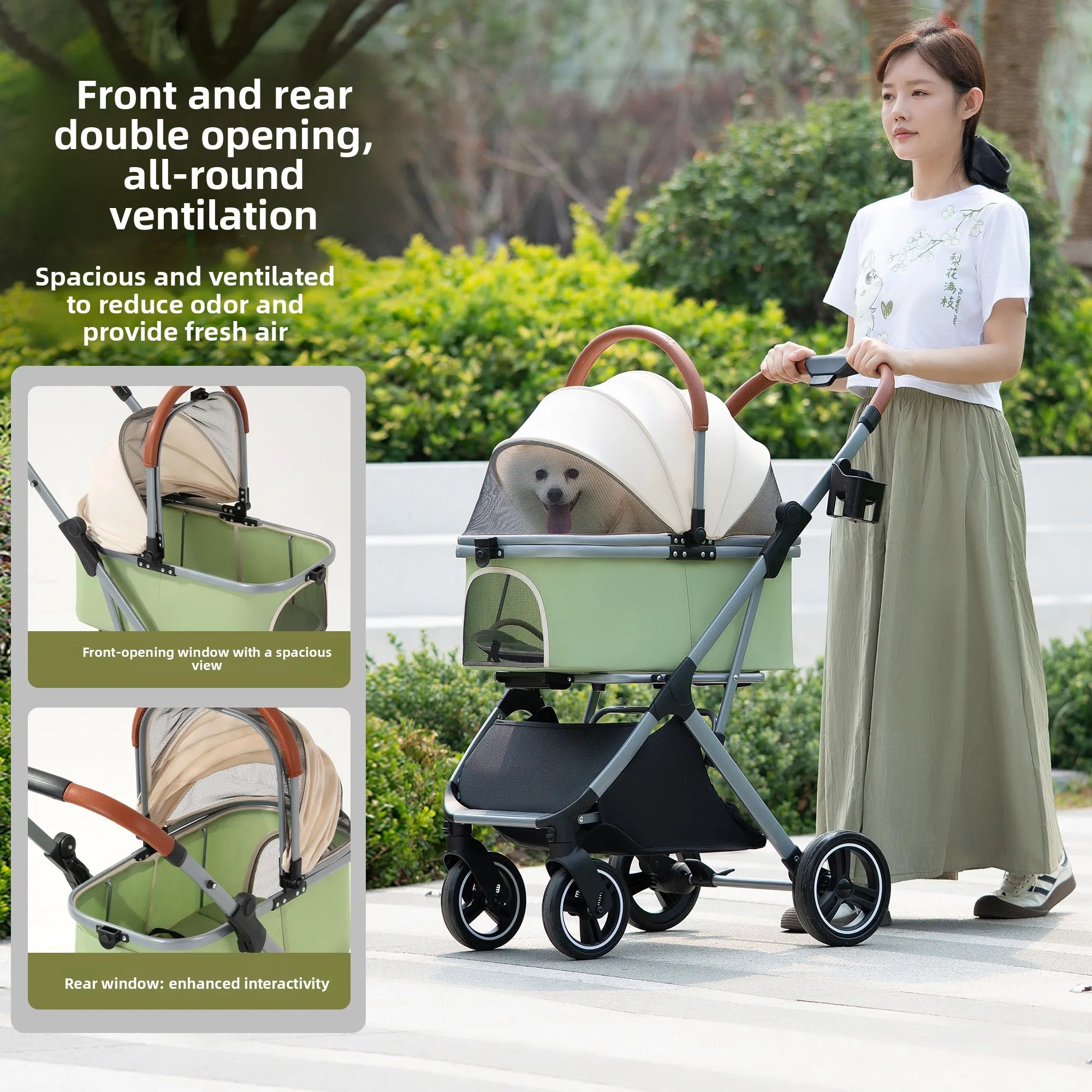 DachshundRide™ – Premium Foldable Pet Stroller for Safe & Comfortable Adventures