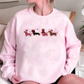 Christmas Dachshund Cozy Sweatshirt – Premium Dog Lover Winter Pullover Hoodie for Women