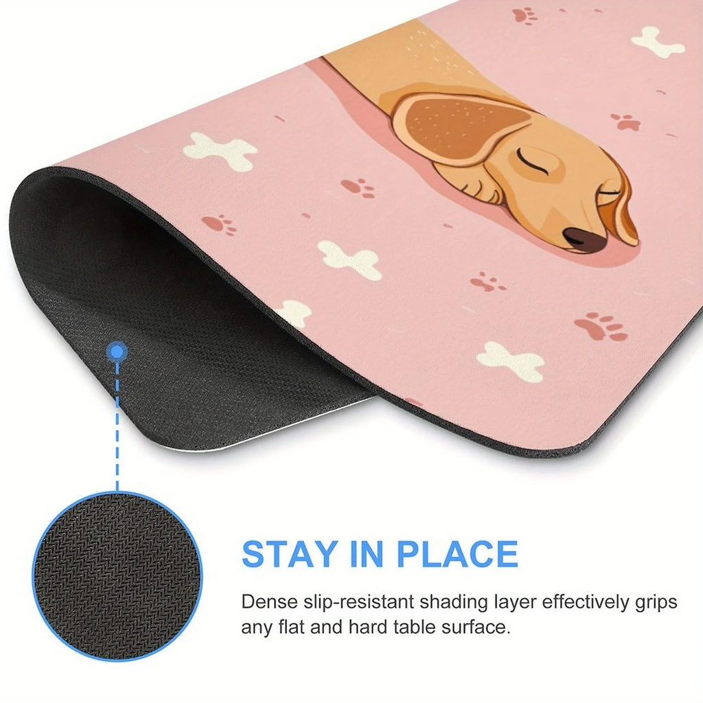 Sleeping Dachshund Mouse Pad | Non-Slip Waterproof Desk Mat for Dog Lovers