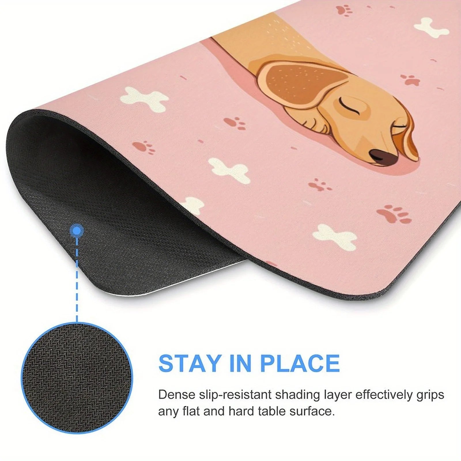Sleeping Dachshund Mouse Pad | Non-Slip Waterproof Desk Mat for Dog Lovers
