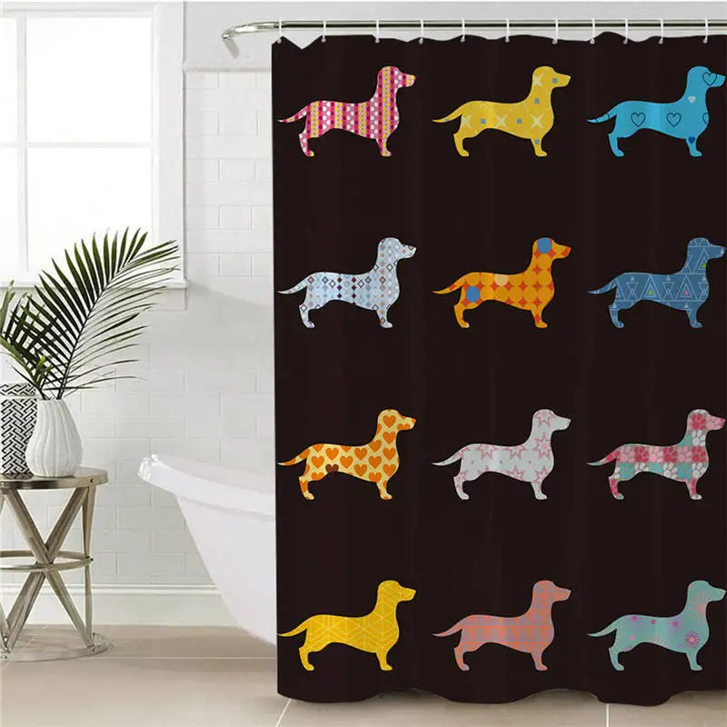 Dachshund Shower Curtain™ | Waterproof Bathroom Decor for Sausage Dog Lovers