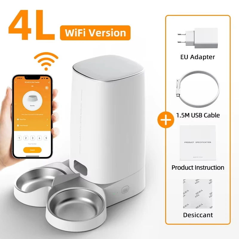 Smart WiFi Automatic Dog Feeder for Dachshunds | App-Controlled Timed Food Dispenser