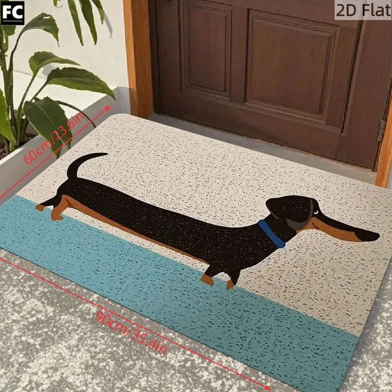 Dachshund Welcome Doormat™ | Non-Slip Absorbent Entrance Rug for Home Decor
