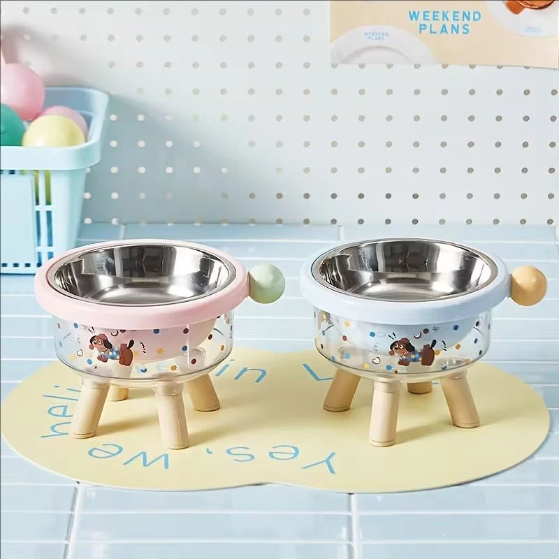Dachshund Elevated Pet Bowl™ | Stainless Steel Anti-Spill Dog Feeding Bowl