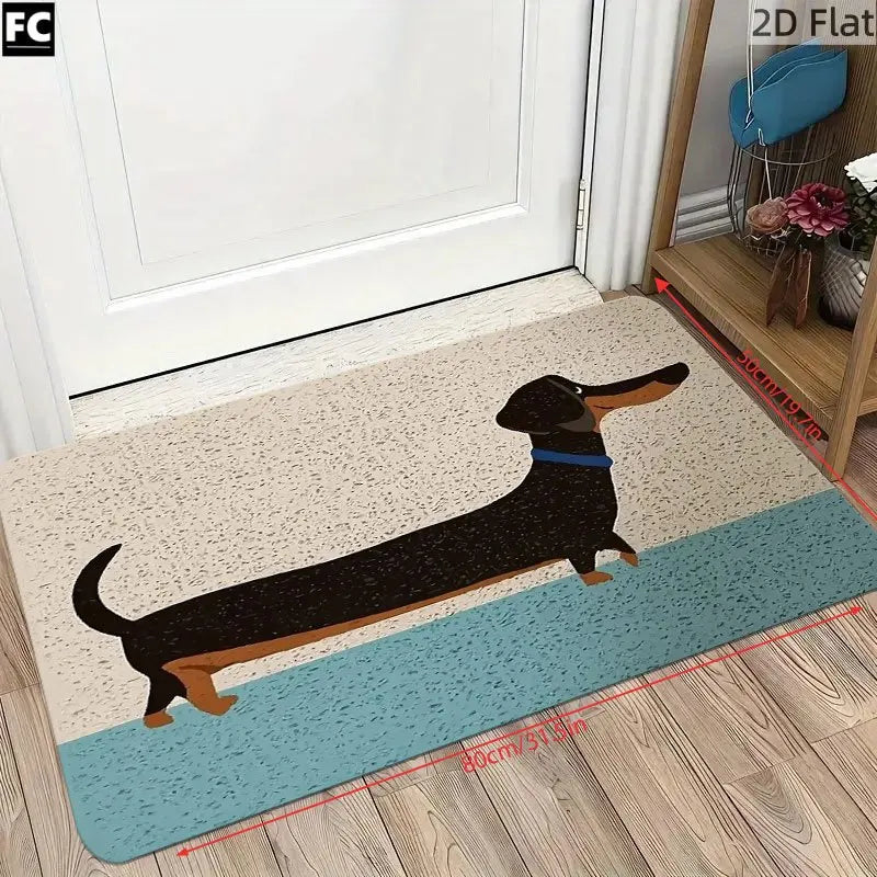 Dachshund Welcome Doormat™ | Non-Slip Absorbent Entrance Rug for Home Decor