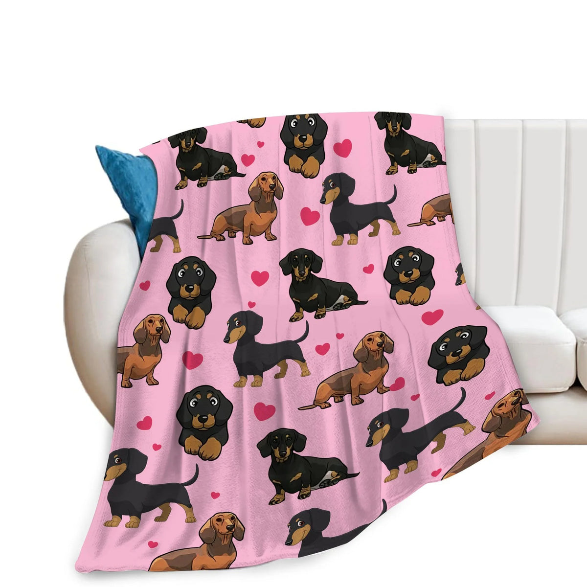 Dachshund Cuddle Blanket™ – Ultra-Soft Flannel Throw for Sausage Dog Lovers