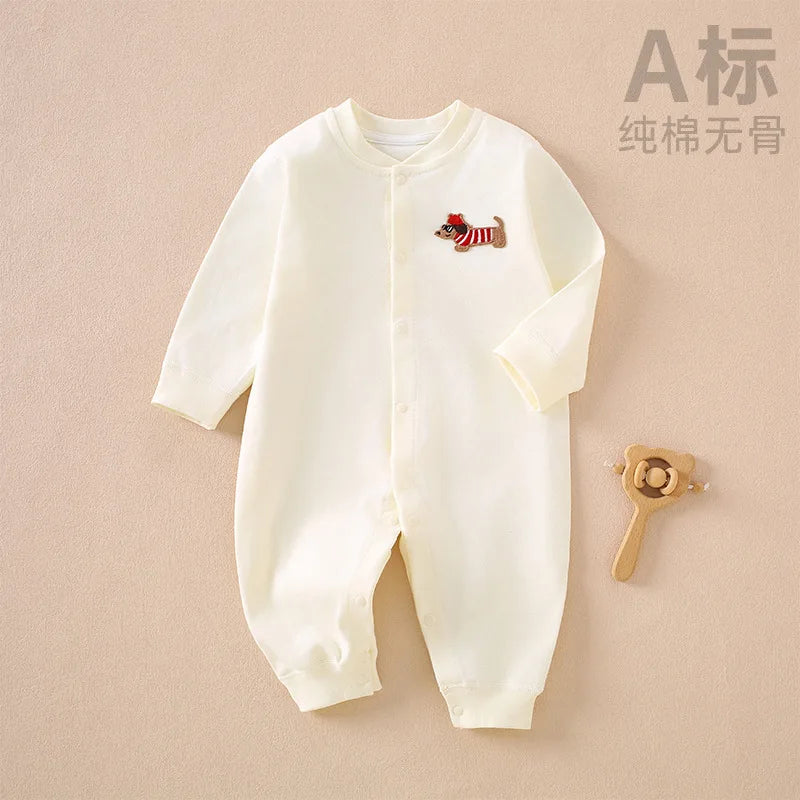 Little Sausage™ Baby Romper – Premium Cotton Dachshund Embroidered Onesie for Newborns