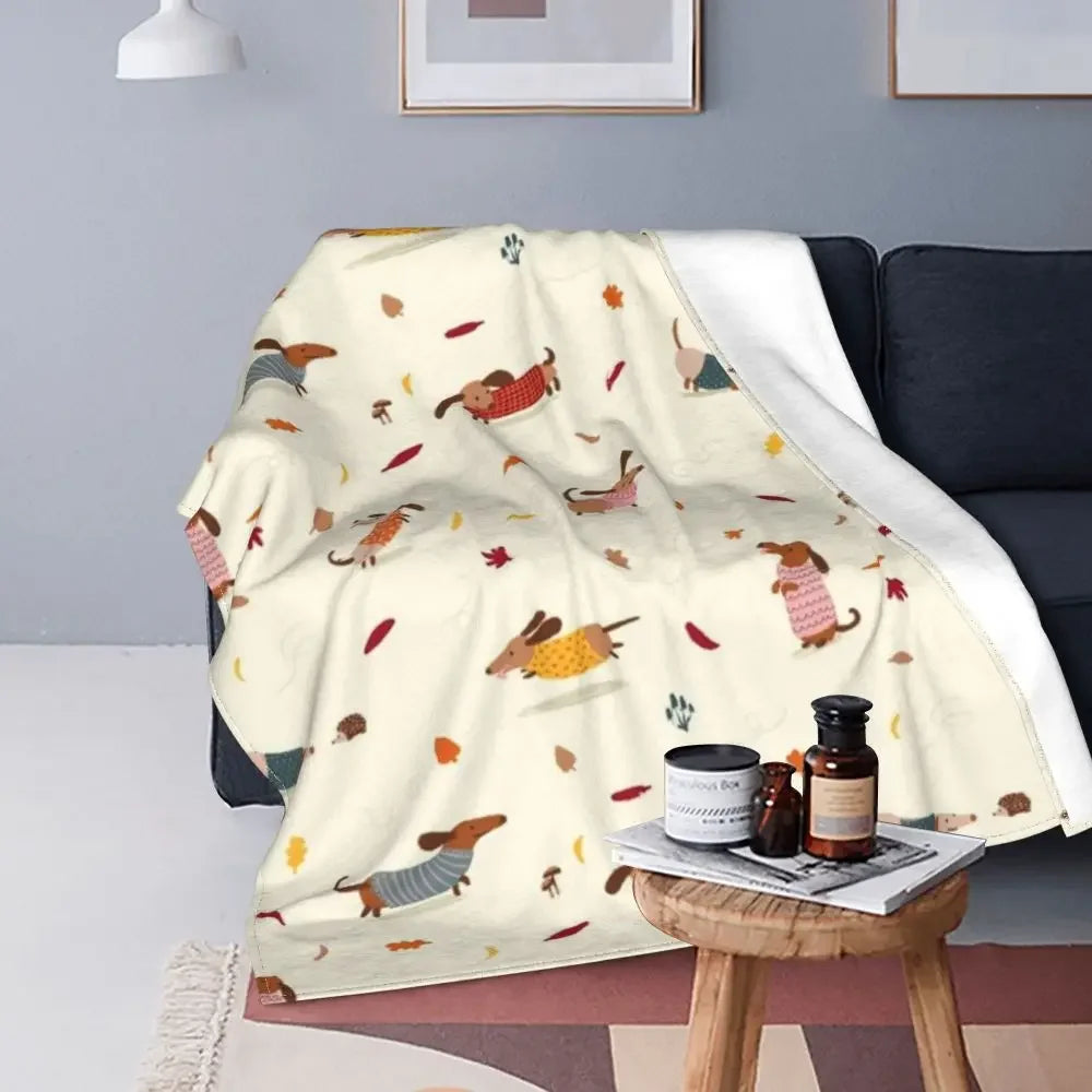 Dachshund Cozy Blanket™ | Ultra-Soft Flannel Throw for Sausage Dog Lovers